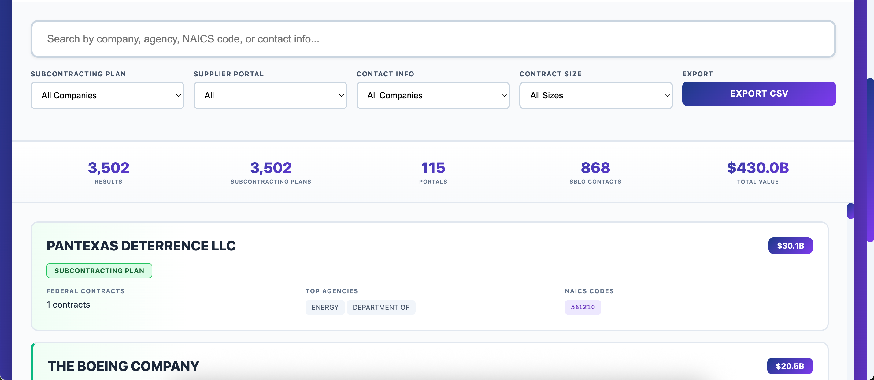 Federal Contractor Database thumbnail 2